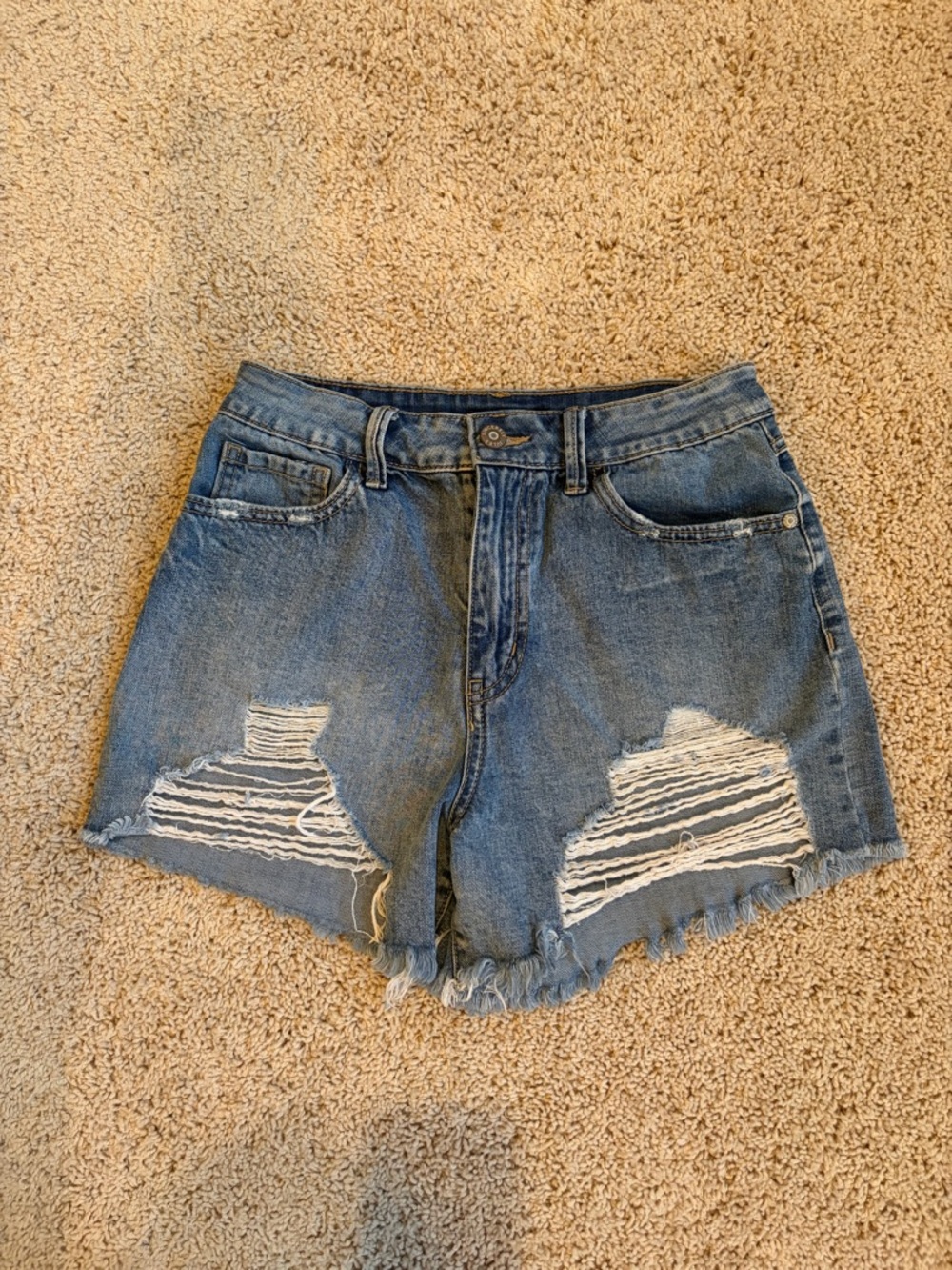 Sincerely Jules Distressed Denim Shorts - Blue Size 3/26